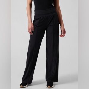 Athleta Nolita Black Wide-Leg Pull-On Pants